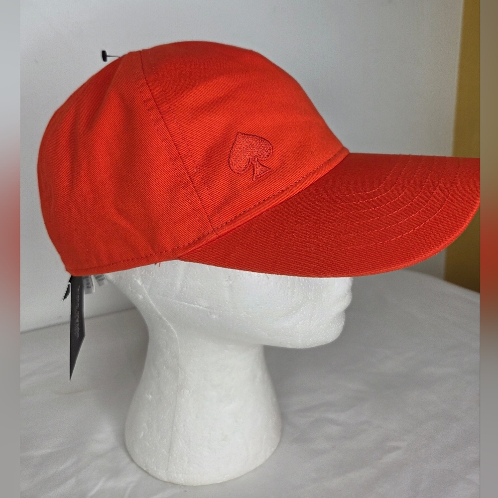 NWT Kate Spade OS Orange Hat/Cap 100% Cotton - Picture 3 of 10